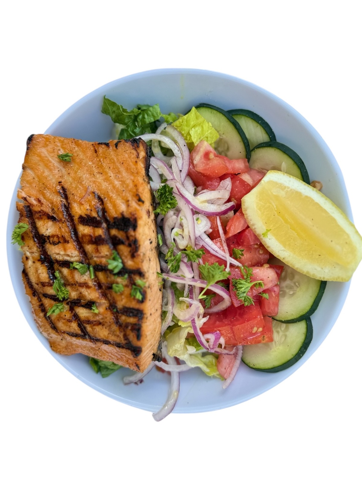 Salmon Greek Salad